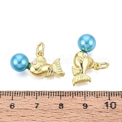 Anhänger aus Kunstperlen aus Messing und ABS-Kunststoff&nbsp;KK-Q077-12G