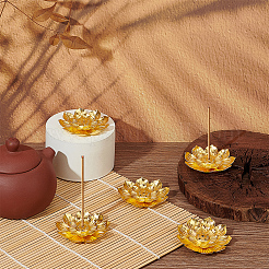 90 шт. держатель для благовоний в форме лотоса из цинкового сплава&nbsp;AJEW-WA0001-31