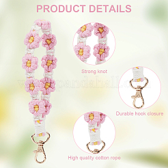 2шт брелок из хлопка с цветочным узором 2 цвета&nbsp;KEYC-CN0001-05