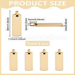 Прямоугольные 304 нержавеющая сталь штампованные пустые бирки подвески&nbsp;STAS-LP0002-74G