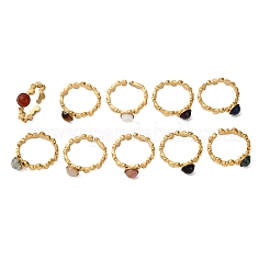 Регулируемые открытые манжетные кольца из нержавеющей стали 304 RJEW-A071-10G