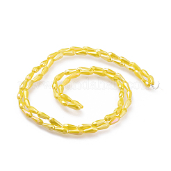 Гальванизированные непрозрачные стеклянные бусины&nbsp;EGLA-L015-FR-B08