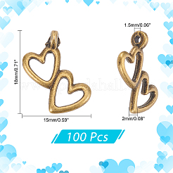 100 шт. Подвески из сплава в тибетском стиле TIBEP-PH0001-68