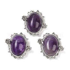 Овальные серьги из натуральных и синтетических драгоценных камней с многорядными звеньями в форме цветка&nbsp;G-G291-03P