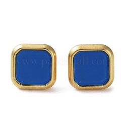 6 пара двухцветных квадратных акриловых сережек-гвоздиков&nbsp;EJEW-A024-03B