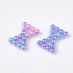 Радуга ABS пластик имитация жемчужные соединения&nbsp;OACR-T015-03-13