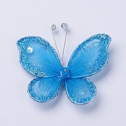 Полиэфирная бабочка&nbsp;LS-DIY-WH0018-03B