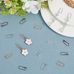 60 шт. 5 цвета латунные крючки для серег для дизайна серег KK-SP0002-50