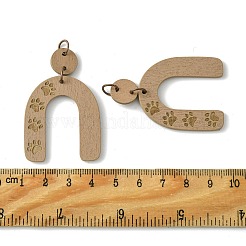 Anneau plat rond et en forme de U&nbsp;WOOD-G019-01