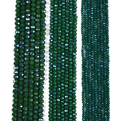 Гальванизировать непрозрачные сплошной цвет стеклянные бусы пряди&nbsp;LS-EGLA-A044-P2mm-L09