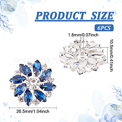 6 шт. латунные пуговицы со стразами&nbsp;FIND-FG0001-96B