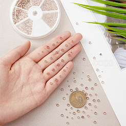 2250шт 6 стильные латунные обжимные бусины KK-PH0004-09