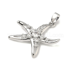 Латунные микропаве прозрачные подвески с фианитом&nbsp;KK-H254-12P