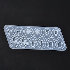 Diy рождественская тема подвеска в форме слезы силиконовые Молды DIY-I102-02