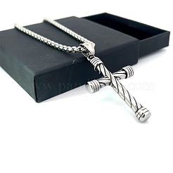 Ожерелья из нержавеющей стали с подвеской в виде креста в стиле хип-хоп для женщин и мужчин PS3006