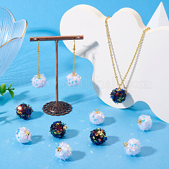 30 шт. 2-х цветные тканевые подвески&nbsp;FIND-TA0008-35