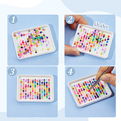 6 Stück 6 Farben ABS-Kunststoff DIY Schmelzperlen Bügelperlen Tablett&nbsp;DIY-DC0004-16