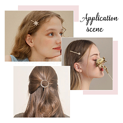 12 Stück Haarspangen mit Eisen-Strass in 6 Stilen&nbsp;PHAR-HS0001-02