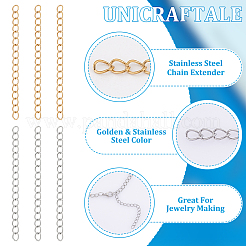 100 шт. 2-х цветный удлинитель цепи из нержавеющей стали 304 STAS-UN0060-92