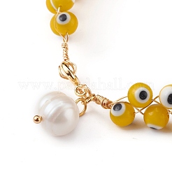 Braccialetti di fascino di perle naturali&nbsp;BJEW-JB05963