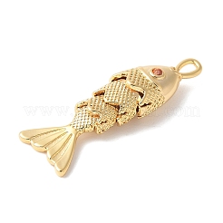 Латунные микропаве прозрачные подвески с фианитом&nbsp;X-KK-U064-18A-G