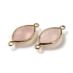 Подвески с граненым соединителем из натурального розового кварца G-K347-03G-13
