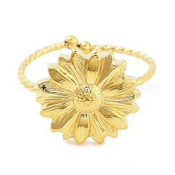 Настоящие открытые манжеты из нержавеющей стали 304 с покрытием из 18-каратного золота для женщин&nbsp;LS-RJEW-B061-02G-09