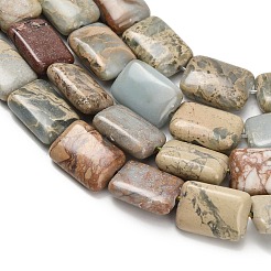 Натуральные бусины из аква терра яшмы G-Z110-F01-10x14mm