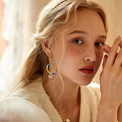 3 нити стеклянных бусин миллефиори ручной работы LAMP-OC0001-67