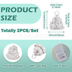 2 шт. латунных подвесок&nbsp;KK-TA0003-11P