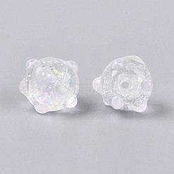 Нити из фольгированных бусин лэмпворк ручной работы&nbsp;FOIL-T008-02H