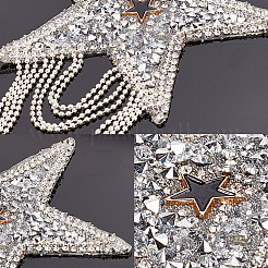 4 шт. 4 стильных сверкающих стразовых нашивки для утюжков&nbsp;DIY-GF0005-21