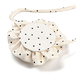 Polka Dot Muster Stoff Rose Krawatte Halsketten für Frauen&nbsp;NJEW-Z022-01A