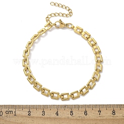 Armbänder aus 304er Edelstahl mit quadratischen Gliedern für Damen&nbsp;BJEW-F488-21G-02