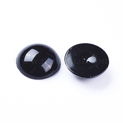 プラスチック人形の目  クラフトアイ  工芸用  かぎ針編みのおもちゃとぬいぐるみ  半円  ブラック  11x5mm&nbsp;DIY-WH0134-59I