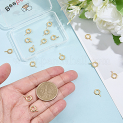 20 шт. латунные микрофибровые кубические циркониевые штифты-держатели&nbsp;KK-BBC0020-31G