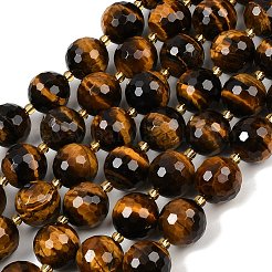 Природных тигровый глаз бисер нитей G-C249-A19-16mm