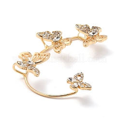 Orecchini a polsino con strass di cristallo a farfalla per regalo donna ragazza&nbsp;EJEW-F275-01A-G