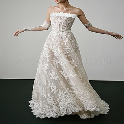 2 ярд полиэстерового шифонового кружева&nbsp;SRIB-LP0001-19