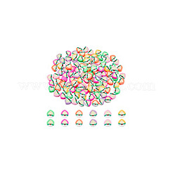 300шт 6 цвета бусины из полимерной глины ручной работы CLAY-DC0001-03