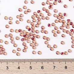 MIYUKIラウンドロカイユビーズ  日本製シードビーズ  （rr363)ライトクランベリーライニングトパーズ光沢  8/0  3mm  穴：1mm  約422~455PCS /ボトル  10 G /ボトル&nbsp;SEED-JP0009-RR0363