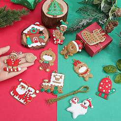 12 Stück 12 Stile PVC Weihnachtsanhänger Dekorationen&nbsp;DIY-SC0026-47