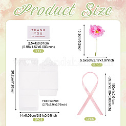 Прозрачные подарочные коробки для упаковки конфет из ПВХ с лентой и искусственным цветком CON-TAC0001-20A