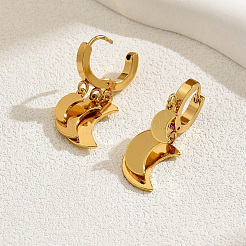 Boucles d'oreilles pendantes créoles en acier inoxydable 304 pour femmes&nbsp;PJ4244