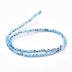 Handgefertigte Murano bösen Blick runde Perle Stränge&nbsp;LAMP-L055-4mm-05