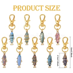 Подвеска из эмалевого сплава с рыбой&nbsp;HJEW-YW00069