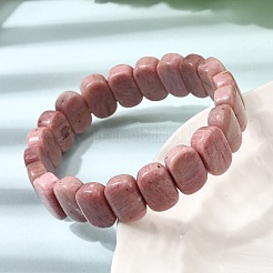 Braccialetti elasticizzati con perline di rodonite naturale per uomo e donna&nbsp;BJEW-D461-02B
