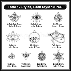 Ahademaker 110шт 11 стильных подвесных оправы из сплава со стразами FIND-GA0006-99AS