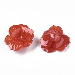 プラスチックビーズ  花  トマト  18x20x7mm  穴：0.6mm&nbsp;KY-N015-029