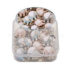 合金エナメルチャーム  ライトゴールド  象  ミックスカラー  17x14.5x5mm  穴：1.8mm  3色  10個/カラー  30個/箱&nbsp;ENAM-TA0001-12